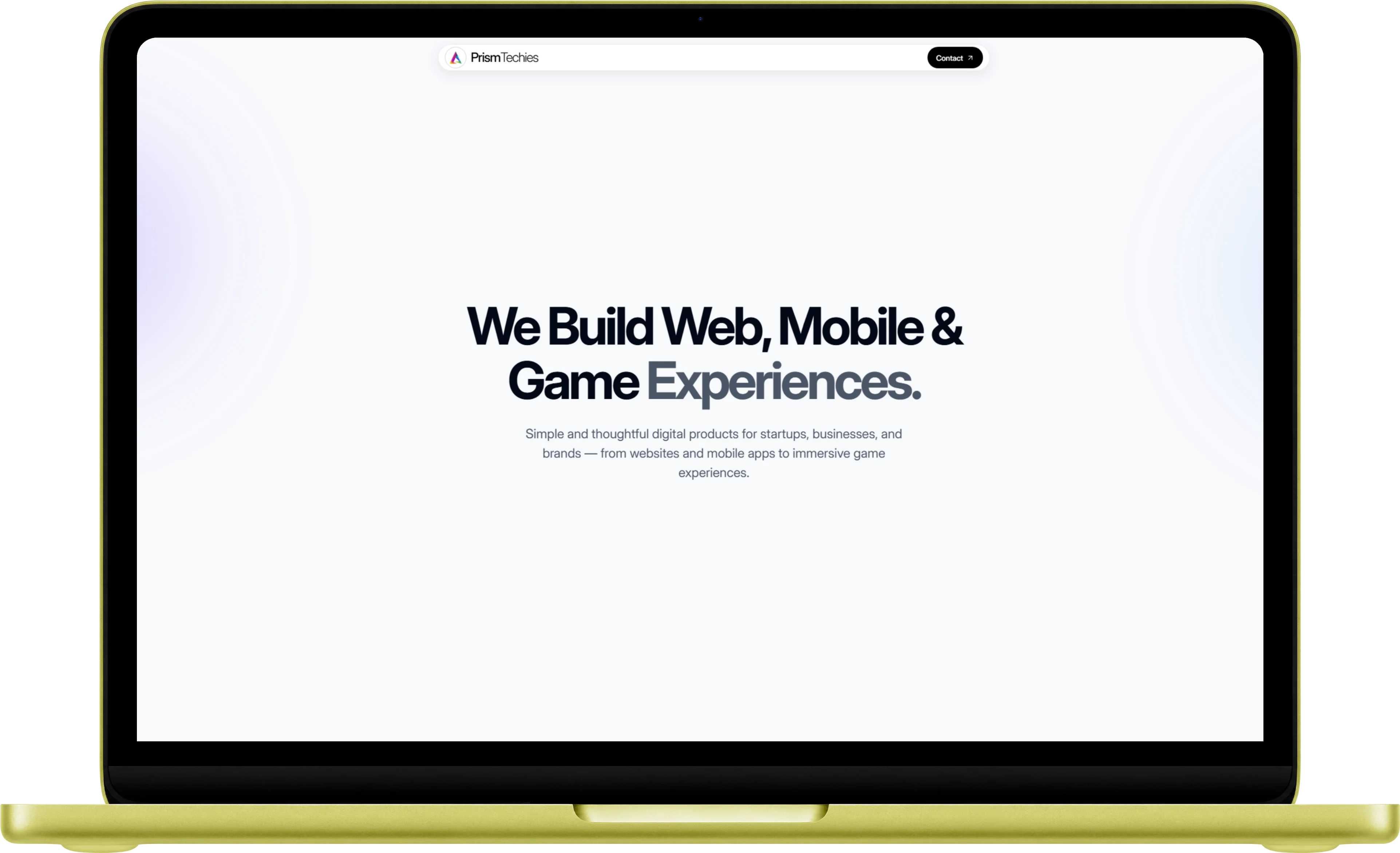MacBook website mockup MacBook website mockup